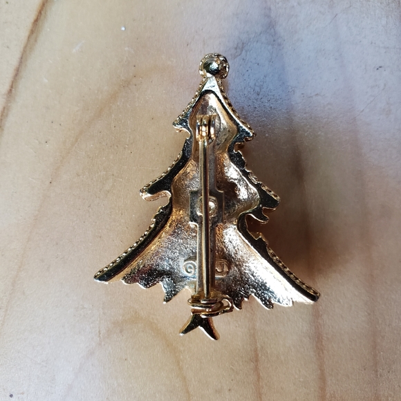 Vintage Christmas Tree Brooch - Picture 2 of 3